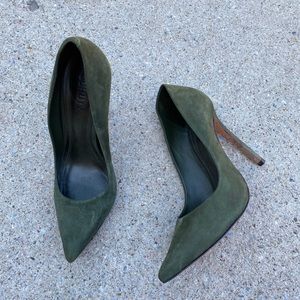 Army Green Schutz Suede Pump